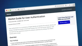 Gartner® Report: 2025 Market Guide for User Authentication