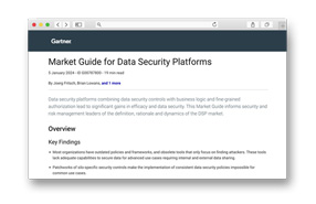 Gartner® Report: 2024 Market Guide for Data Security Platforms