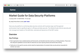 Gartner® Report: 2024 Market Guide for Data Security Platforms