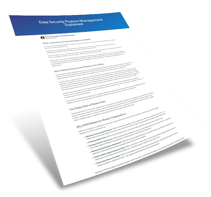 Data Security Posture Management Explained