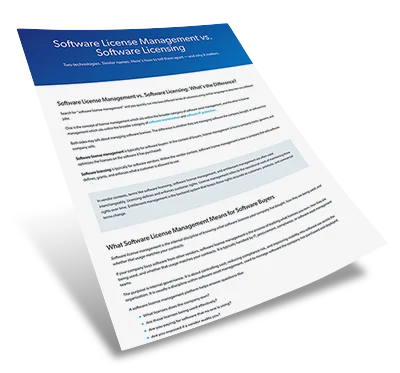 Software License Management vs. Software Licensing