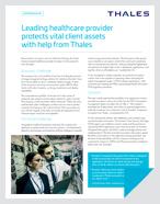 Leading healthcare provider protects vital client assets with help from Thales