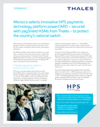 Morocco Selects Innovative HPS Payments Technology Platform Powercard – Secured With Payshield HSMs From Thales – To Protect The Country’s National Switch