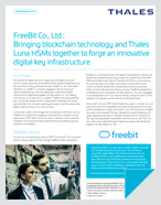 FreeBit Co., Ltd.: Bringing blockchain technology and Thales Luna HSMs together to forge an innovative digital key infrastructure - Case Study
