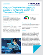 Cheonan City Hall enhances public privacy security using CipherTrust Transparent Encryption - Case Study