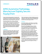 APAC Automotive Technology Manufacturer Digitally Secures Supply Chain 