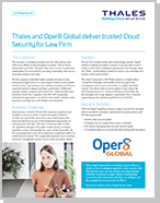 Thales and Oper8 Global deliver trusted Cloud Security for Law Firm