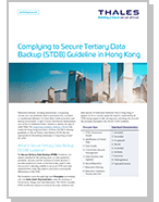 Complying to Secure Tertiary Data Backup (STDB) Guideline in Hong Kong