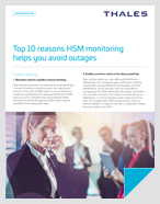 Top 10 Reasons HSM Monitoring Helps You Avoid Outages - Data Sheet