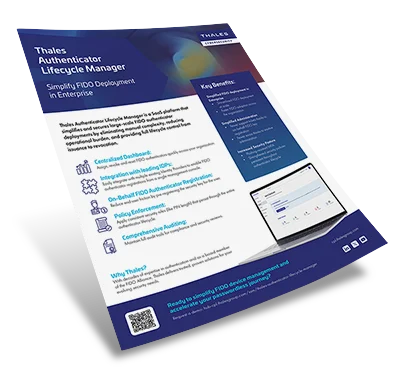 Thales Authenticator Lifecycle Manager for FIDO - Data Sheet