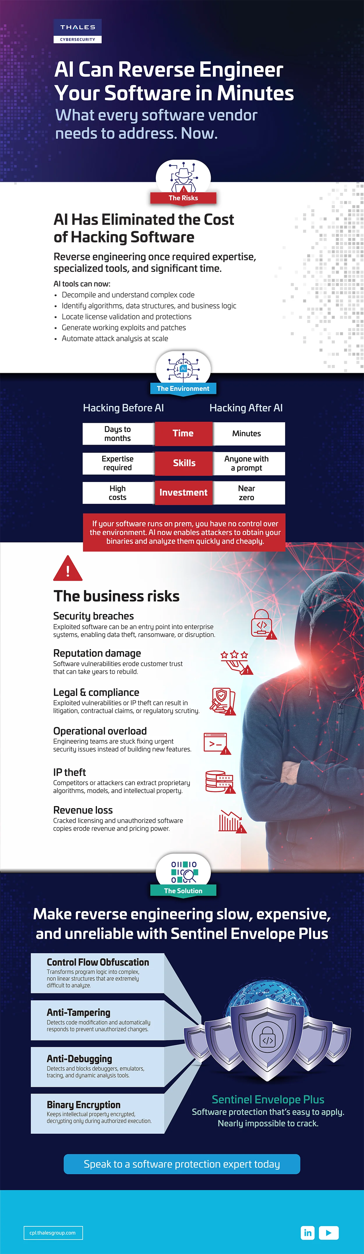 AI Reverse Engineering Risks for Software - Infographic