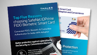 Top Five Reasons choosing SafeNet IDPrime FIDO Biometric Smart Card - Infographic