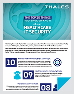 The Top 10 things you should know about Healthcare IT Security - Infographic