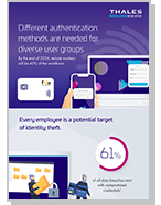 Different authentication methods are needed for diverse user groups - Infographic