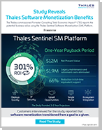 Total Economic Impact (TEI) Study of the Thales Sentinel Software Monetization Platform - Infographic
