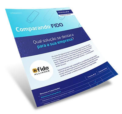 Comparação das chaves de segurança FIDO da empresa - infográfico