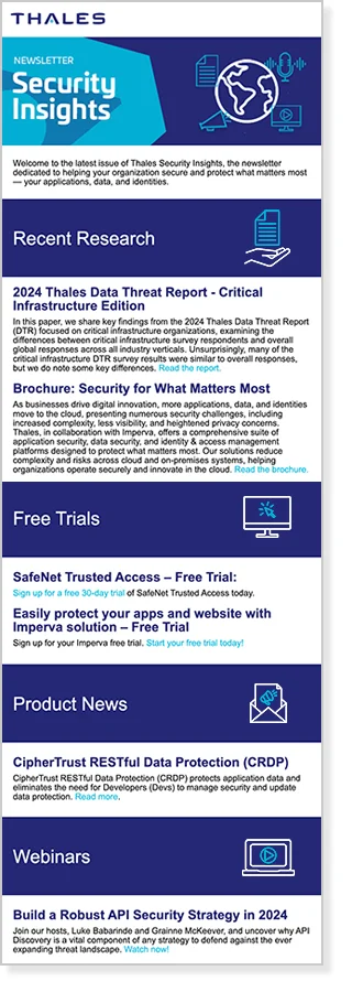 Thales Security Insights Newsletter