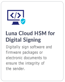 디지털 서명을 위한 Luna Cloud HSM