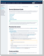 Service Quickstart Guide – Technical document