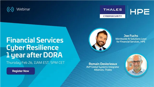 Webinar: Financial Services Cyber Resilience 1 year after DORA