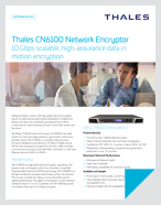 Thales CN6100 Network Encryptor - Product Brief