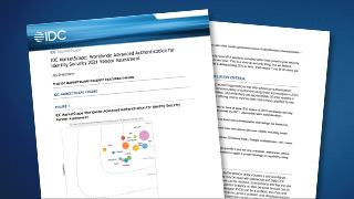 IDC MarketScape: 2021 신원 보안 공급업체 평가를 위한 전 세계 고급 인증