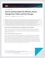 End-to-end Encryption for Efficient, Secure Storage from Thales and Pure Storage