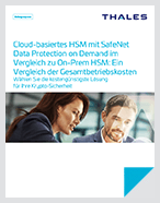 Cloud-basiertes HSM mit SafeNet Data Protection on Demand im Vergleich zu On-Prem HSM: Ein Vergleich der Gesamtbetriebskosten - White Paper