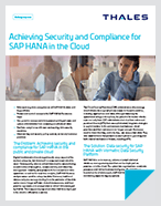 Achieving Security and Compliance for SAP HANA in the Cloud - Solution Brief