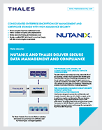 Nutanix and Thales Deliver Secure Data Management and Compliance