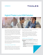 Hybrid Thales Luna HSM Solution – Solution Brief