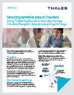 Securing sensitive data in Cloudera - Solution Brief