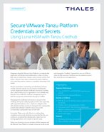 Secure VMware Tanzu Platform Credentials and Secrets - Solution Brief