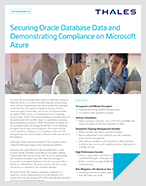 Securing Oracle Database Data and Demonstrating Compliance on Microsoft Azure - Solution Brief