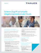 Sicherer Zugriff auf virtuelle Umgebungenund private Clouds - Solution Brief