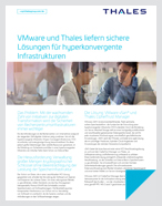 VMware und Thales liefern sichere Lösungen für hyperkonvergente Infrastrukturen - Solution Brief