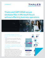 Thales and SAP HANA secure database files in Microsoft Azure without affecting business operations - Solution Brief