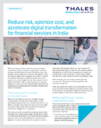 Reduce risk, optimize cost, and accelerate digital transformation for financial services in India - Solution Brief