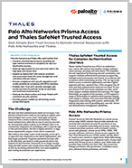 Palo Alto Networks Prisma Access and Thales SafeNet Trusted Access - Solution Brief