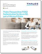 Thales Passwordless FIDO2 Authentication for Azure AD, part of Microsoft Entra