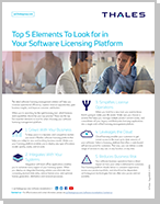 What Are The Top 5 Elements for a Software Licensing Platform? - Solution Brief