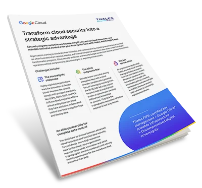 Google Cloud External Key Management for Data Sovereignty - Solution Brief