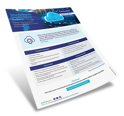 Securely Migrate Sensitive Data to the Cloud - Solution Brief