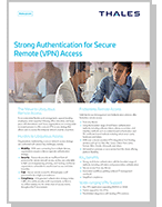 Strong Authentication for Secure Remote (VPN) Access - Solution Brief