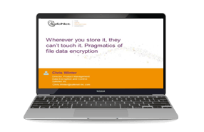 Wherever you store it, they can’t touch it. Pragmatics of file data encryption - Webinar