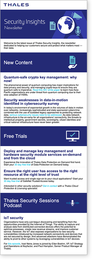 Thales Security Insights newsletter